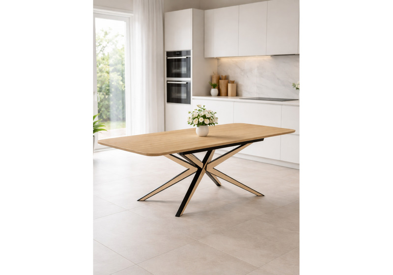 Стол деревянный, Roxy 160(220)x90 светлый дуб