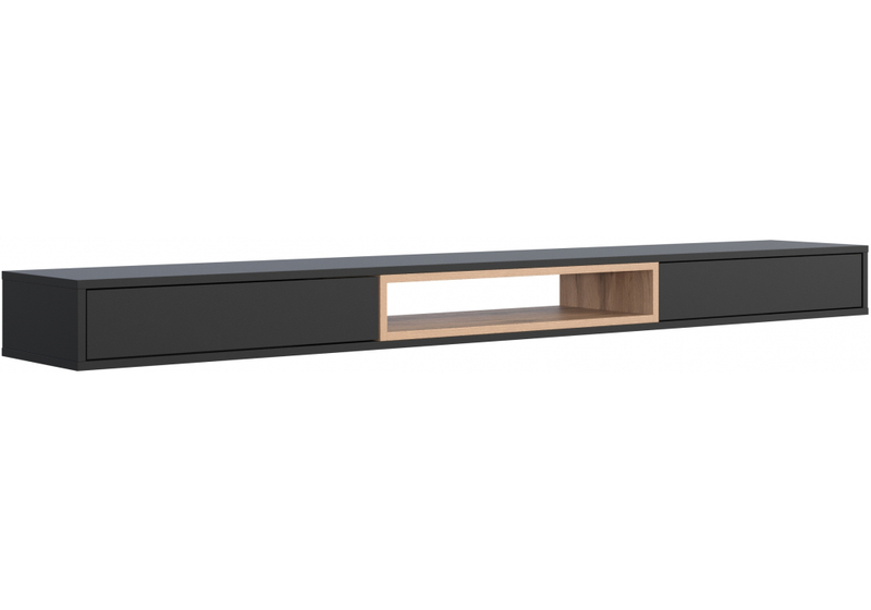 ТВ-тумба, Делора 2,0 м черный / дуб вотан