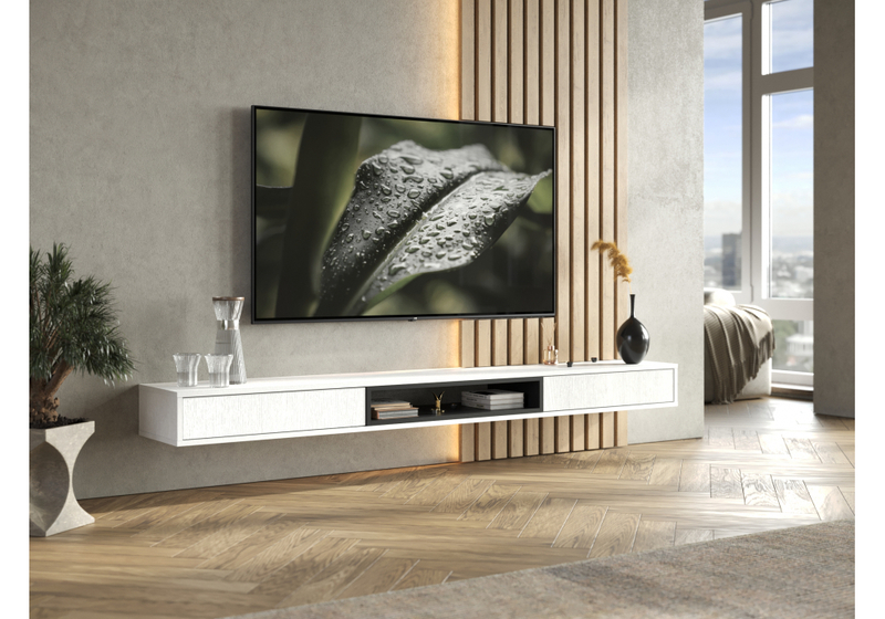 ТВ-тумба, Делора 2,0 м белый / черный