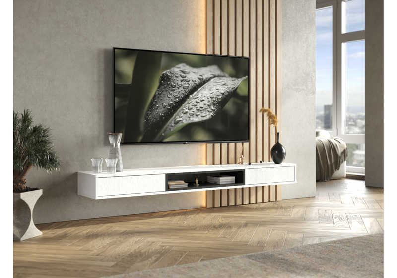 ТВ-тумба, Делора 1,8 м белый / черный