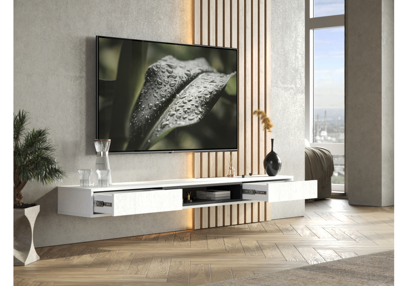 ТВ-тумба, Делора 1,8 м белый / черный