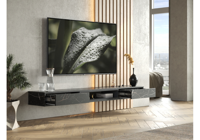 ТВ-тумба, Делора 1,8 м файерстоун / черный