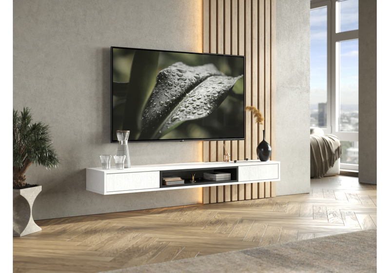 ТВ-тумба, Делора 1,6 м белый / черный