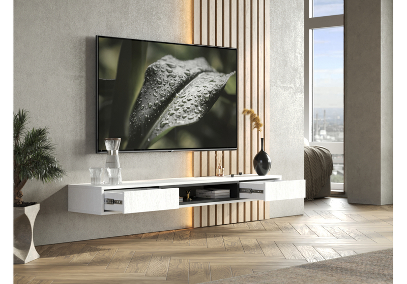 ТВ-тумба, Делора 1,6 м белый / черный