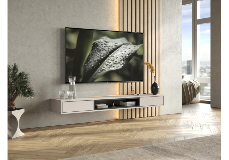 ТВ-тумба, Делора 1,6 м кашемир / черный