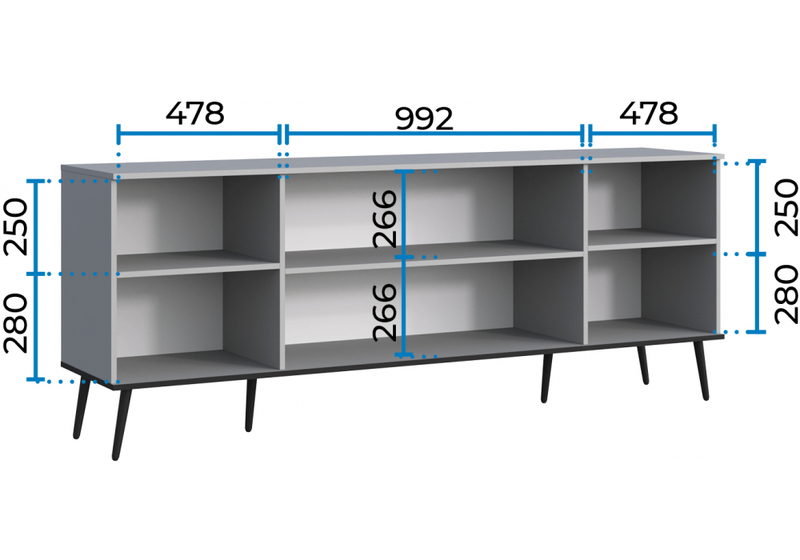 ТВ-тумба, Арден шиншилла серая