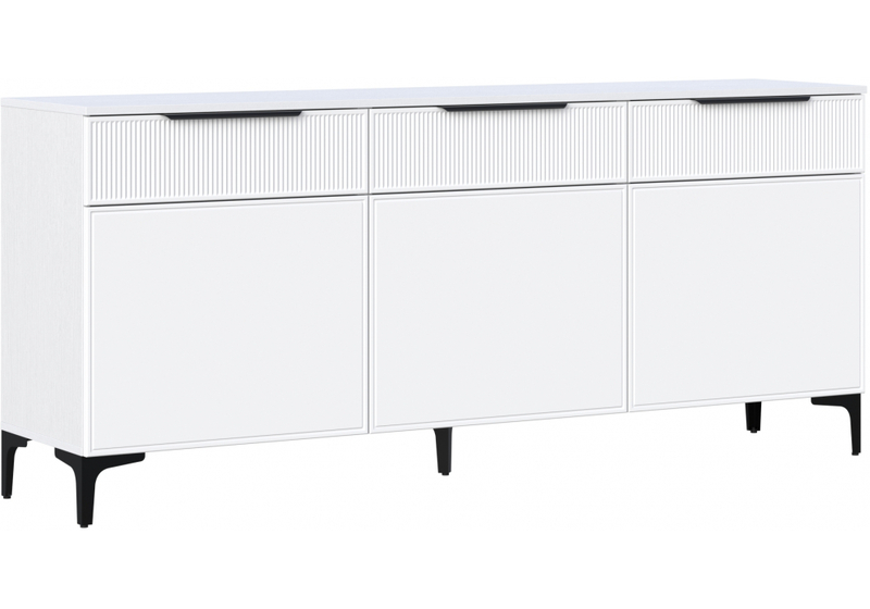 ТВ-тумба, Иадама 3-ств. белый / белый софт