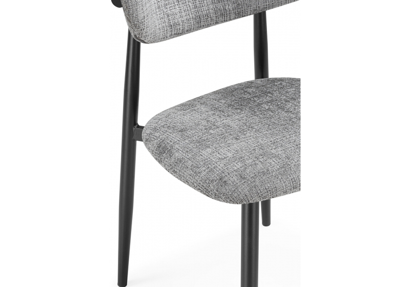 Стул на металлокаркасе, Lisbon серый / черный