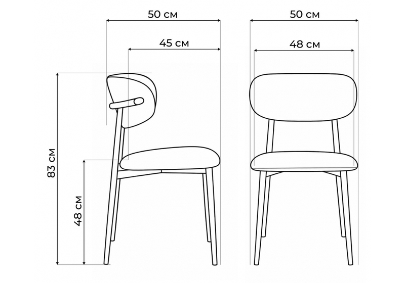 Стул на металлокаркасе, Lisbon серый / черный