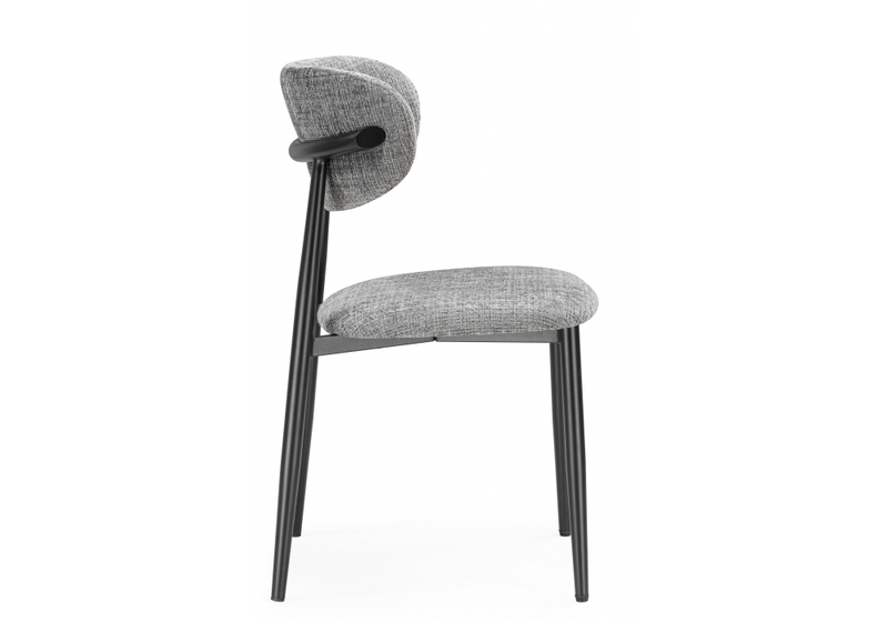 Стул на металлокаркасе, Lisbon серый / черный