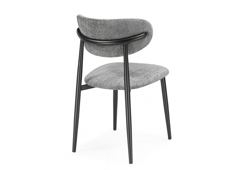 Стул на металлокаркасе, Lisbon серый / черный