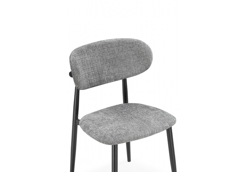 Стул на металлокаркасе, Lisbon серый / черный
