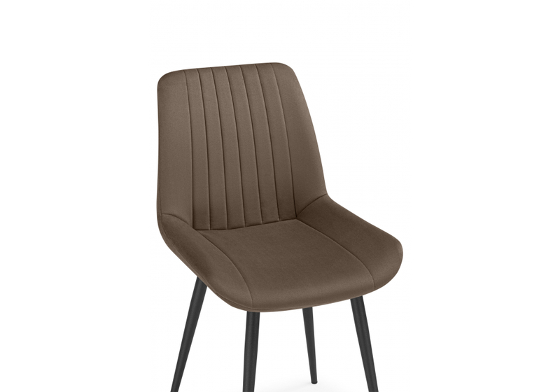 Стул на металлокаркасе, Седа коричневый (zd 233) / черный np