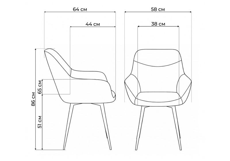 Стул на металлокаркасе, Флюид латте (zd (290) / черный