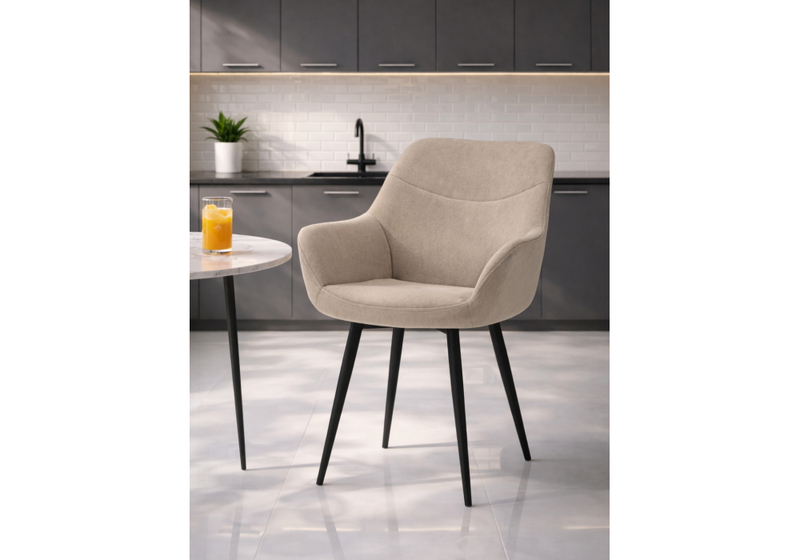 Стул на металлокаркасе, Флюид бежевый (zd 210) / черный