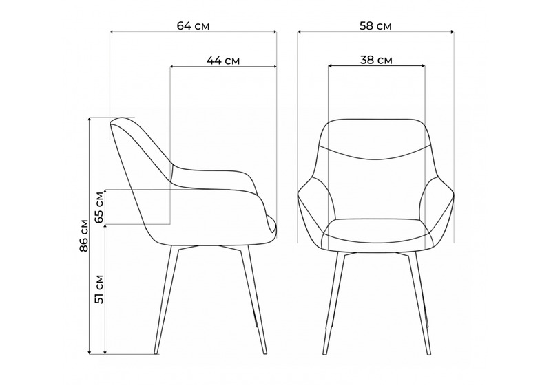 Стул на металлокаркасе, Флюид бежевый (zd 210) / черный