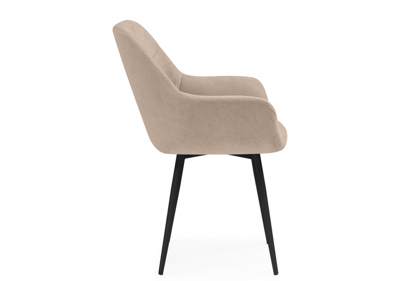 Стул на металлокаркасе, Флюид бежевый (zd 210) / черный