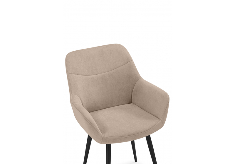 Стул на металлокаркасе, Флюид бежевый (zd 210) / черный