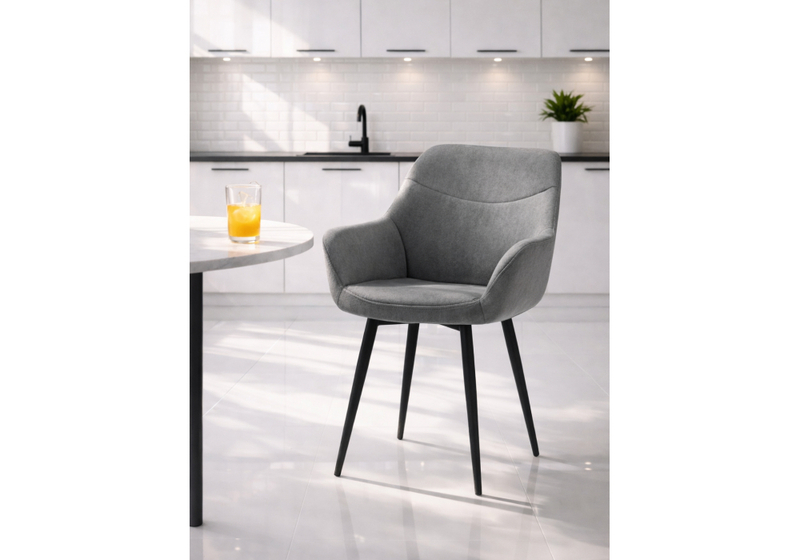 Стул на металлокаркасе, Флюид темно-серый (zd 995) / черный