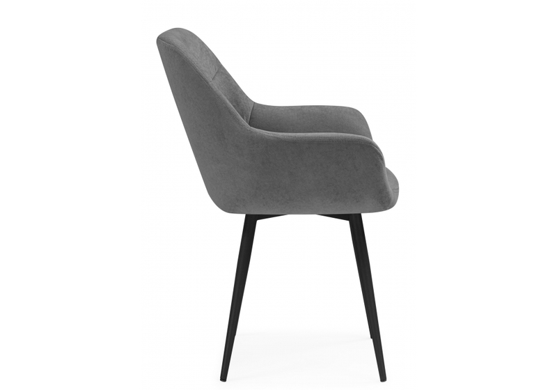 Стул на металлокаркасе, Флюид темно-серый (zd 995) / черный