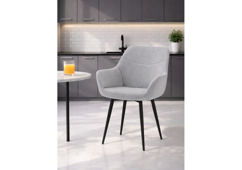 Стул на металлокаркасе, Флюид светло-серый (zd 960) / черный