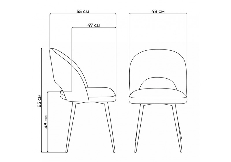 Стул на металлокаркасе, Курбис латте (zd 290) / черный