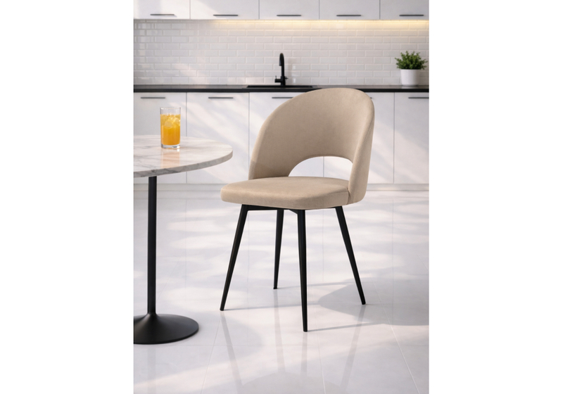 Стул на металлокаркасе, Курбис бежевый (zd 210) / черный