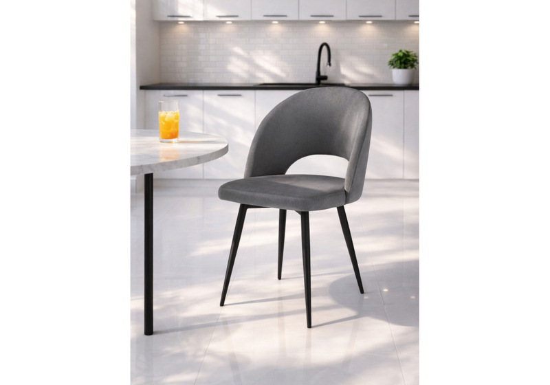 Стул на металлокаркасе, Курбис темно-серый (zd 995) / черный