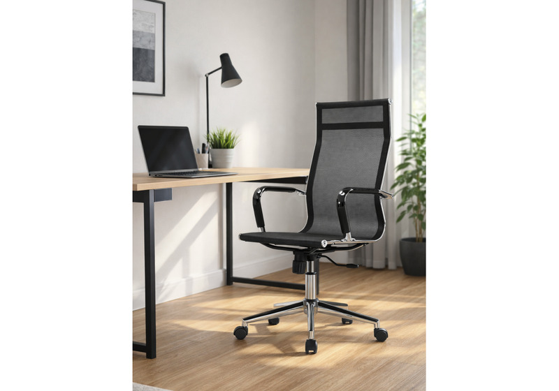 Офисное кресло, Reus сетка черный / хром