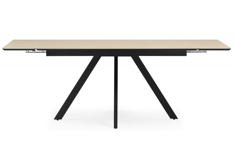 Керамический стол, Вилли 140(200)х80 okara light yellow / черный