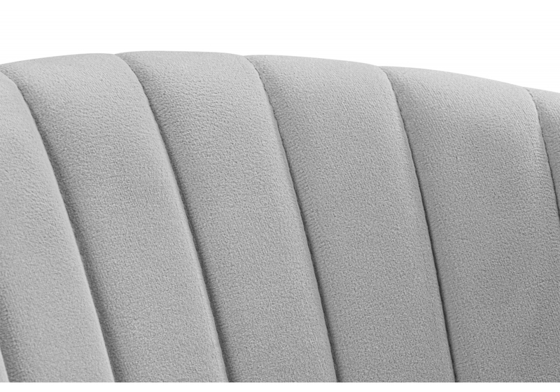 Стул на металлокаркасе, Kamelia велюр светло-серый / золотой