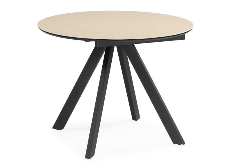 Керамический стол, Трейси 90 okara light yellow / черный