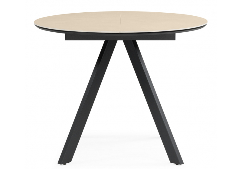 Керамический стол, Трейси 90 okara light yellow / черный