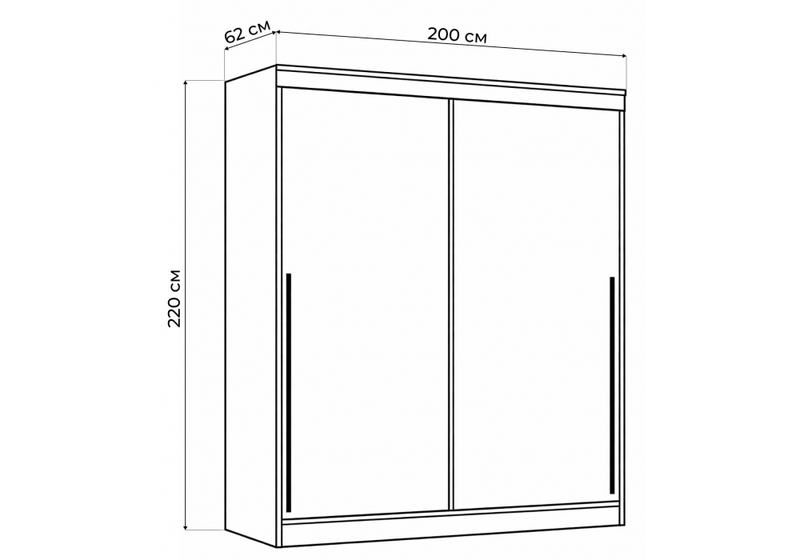 Шкаф, Айвор 2,0 м графит