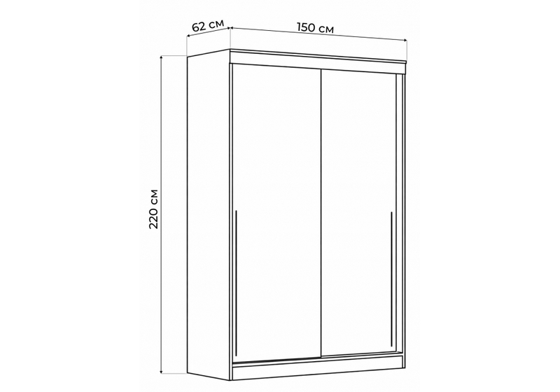 Шкаф, Айвор 1,5 м графит