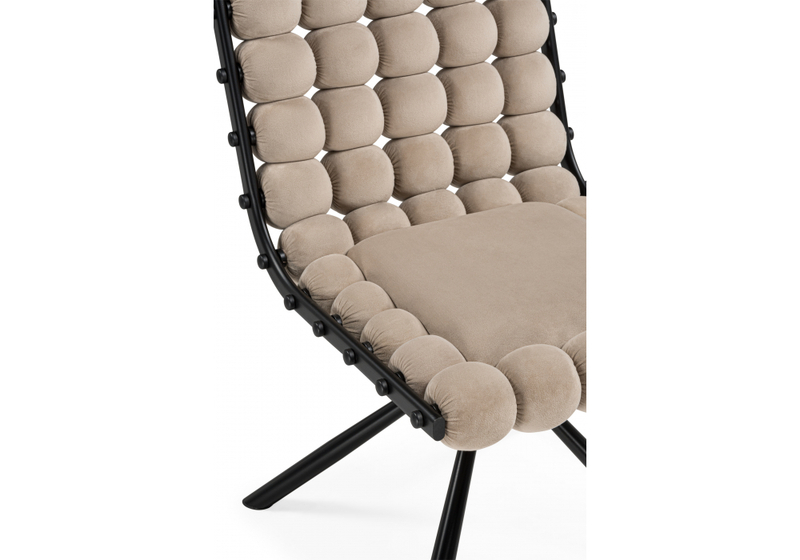 Стул на металлокаркасе, Ball 1 бежевый / черный