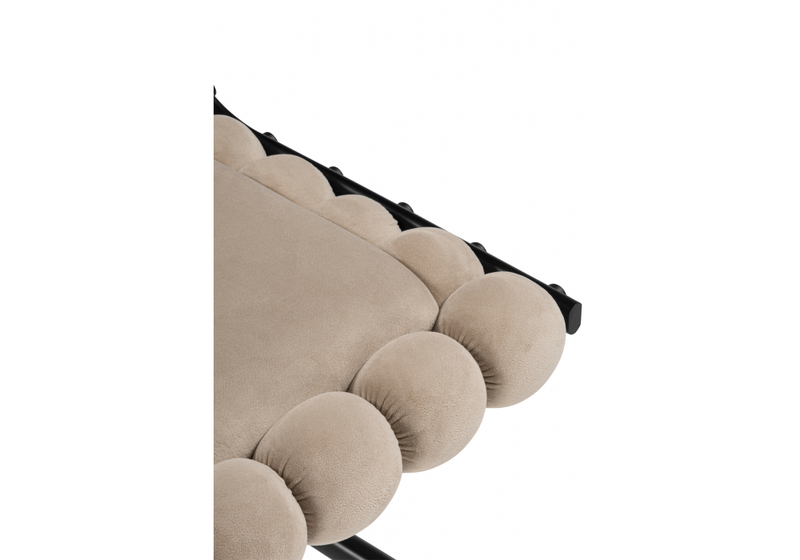 Стул на металлокаркасе, Ball 1 бежевый / черный