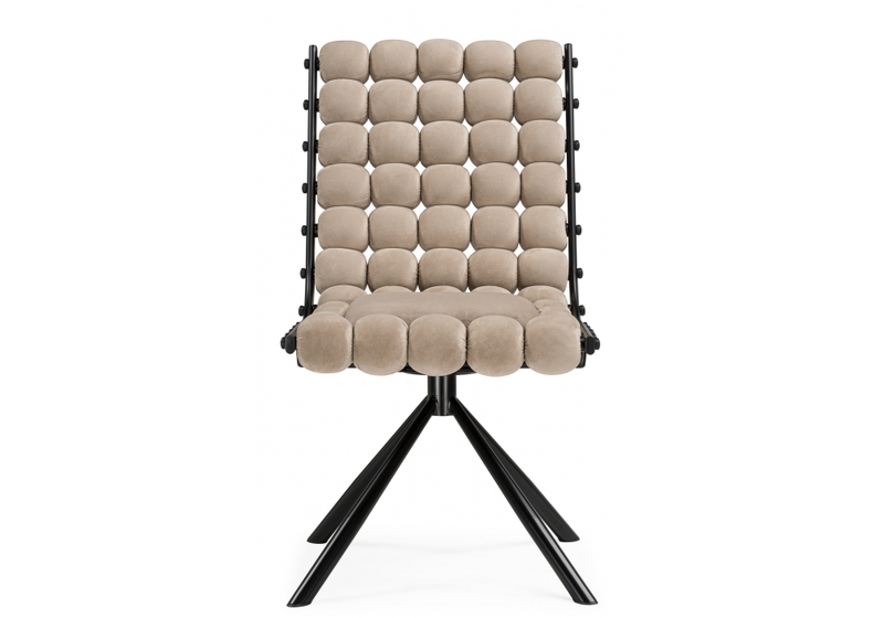 Стул на металлокаркасе, Ball 1 бежевый / черный