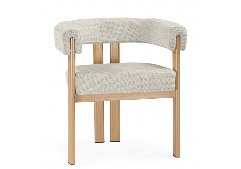 Стул на металлокаркасе, Selma бежевый / бук