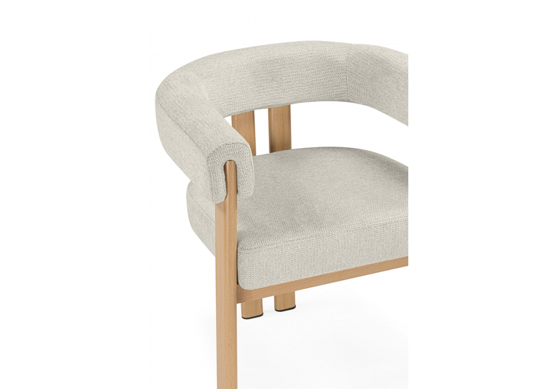 Стул на металлокаркасе, Selma бежевый / бук