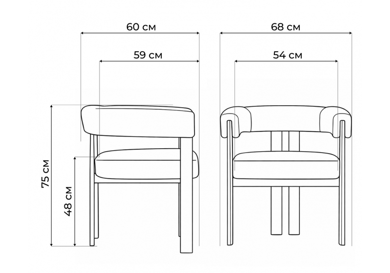 Стул на металлокаркасе, Selma бежевый / бук