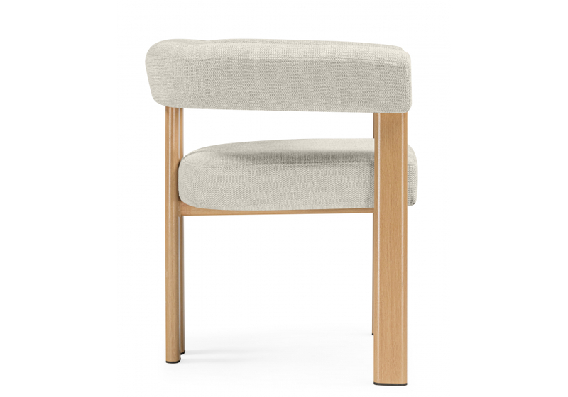 Стул на металлокаркасе, Selma бежевый / бук