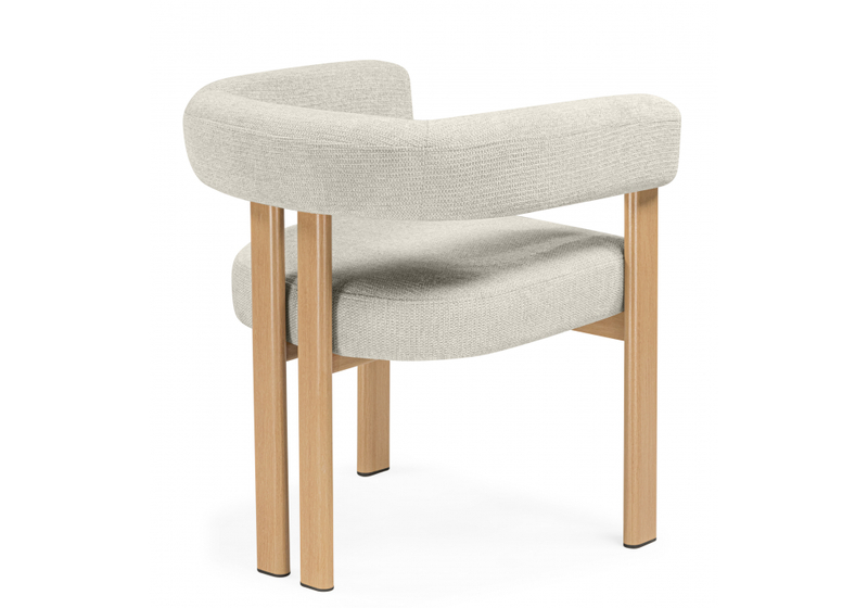 Стул на металлокаркасе, Selma бежевый / бук