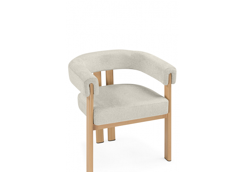 Стул на металлокаркасе, Selma бежевый / бук