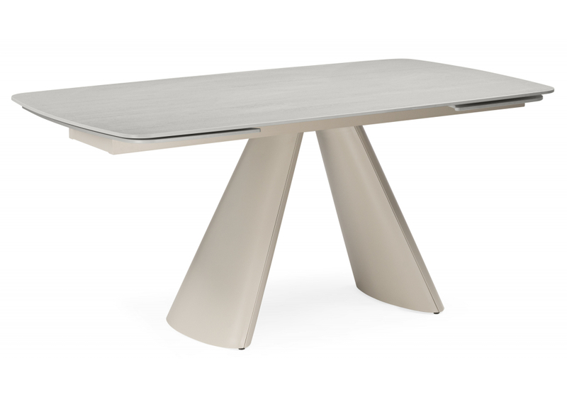 Керамический стол, Grig 165(240)x90 серо-бежевый