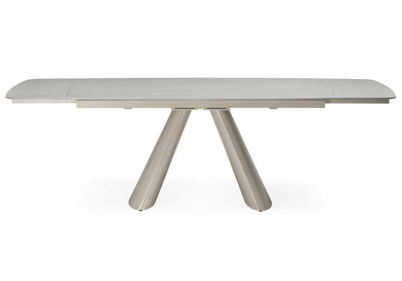 Керамический стол, Grig 165(240)x90 серо-бежевый