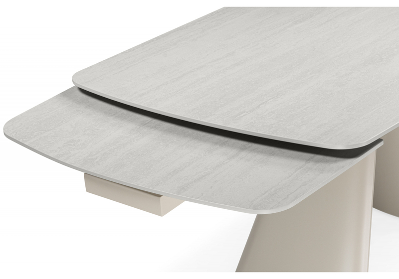 Керамический стол, Grig 165(240)x90 серо-бежевый