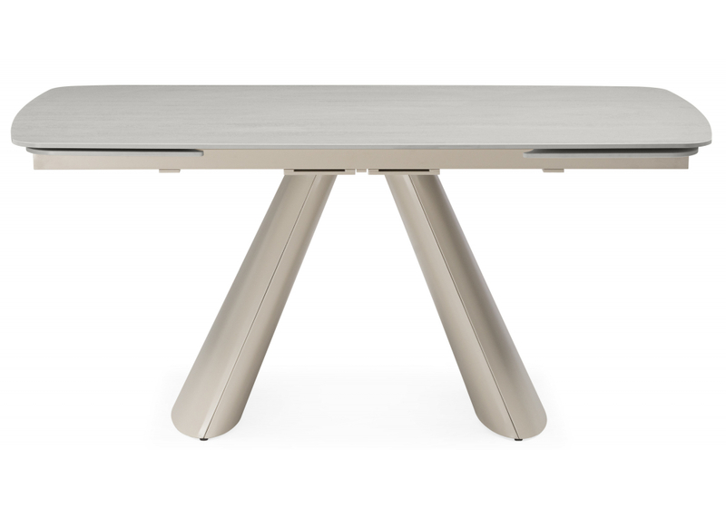 Керамический стол, Grig 165(240)x90 серо-бежевый