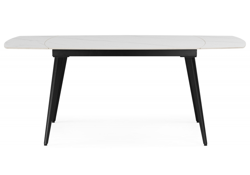 Керамический стол, Aveiro 120(180)x80 белый мрамор / черный