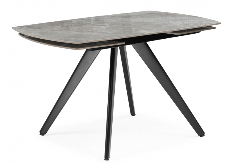 Керамический стол, Silvi 120(180)x80 серый / черный